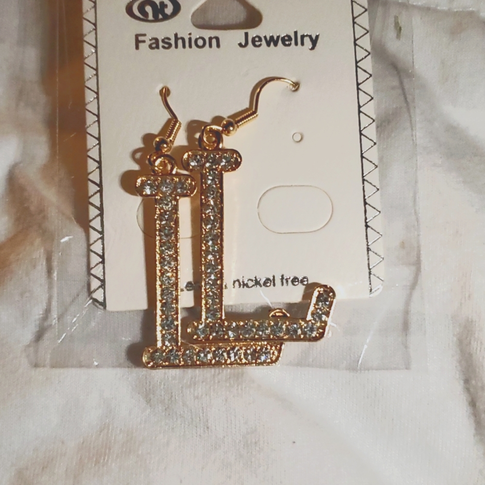 Letter L Earrings